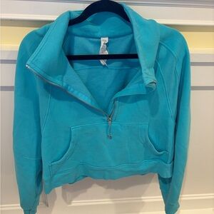 Lululemon  Scuba Oversized Turquoise Half-Zip Pullover